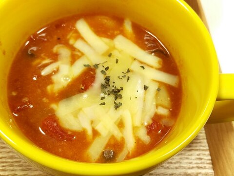 カレー風味のトマトグラタンスープ